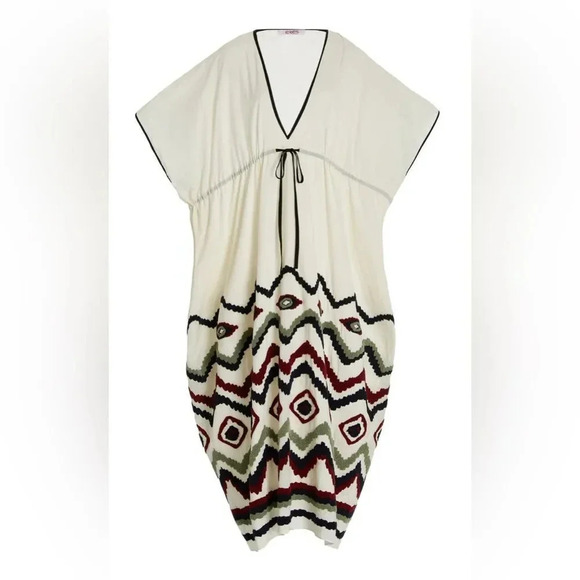 ERES Cigale Drawstring Embroidered Midi Dress s/m - Picture 5 of 16